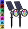 2 Pack RGB Solar Power 7-LED Spot Light Outdoor Yard Lawn Garden Pathway Lamp